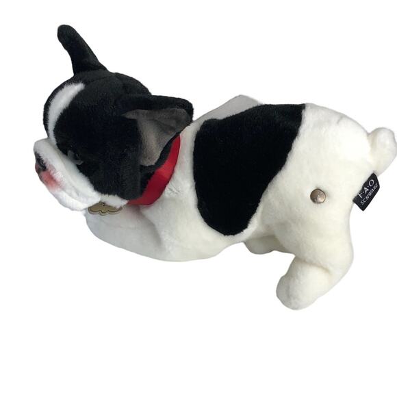FAO Schwarz Plush French Bulldog Stuffed Playful Puppy Pose - Picture 4 of 12